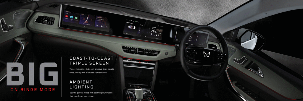 Mahindra XEV 9S cabin view