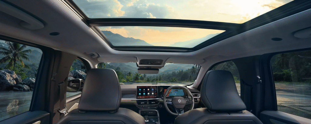 2026 Renault Duster India panoramic sunroof and spacious cabin
